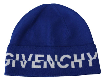 GIVENCHY Blue Wool Unisex Winter Warm Beanie Hat #women, Accessories - New Arrivals, Blue, feed-agegroup-adult, feed-color-blue, feed-gender-female, feed-size-58 cm|M, feed-size-OS, Gender_Women, GIVENCHY, Hats & Caps - Men - Accessories, Hats - Women - Accessories at SEYMAYKA