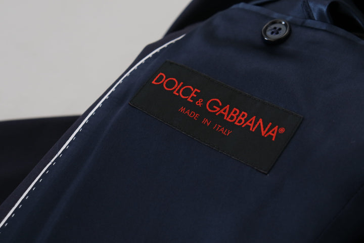 Dolce & Gabbana Black Wool Single Breasted Coat Blazer