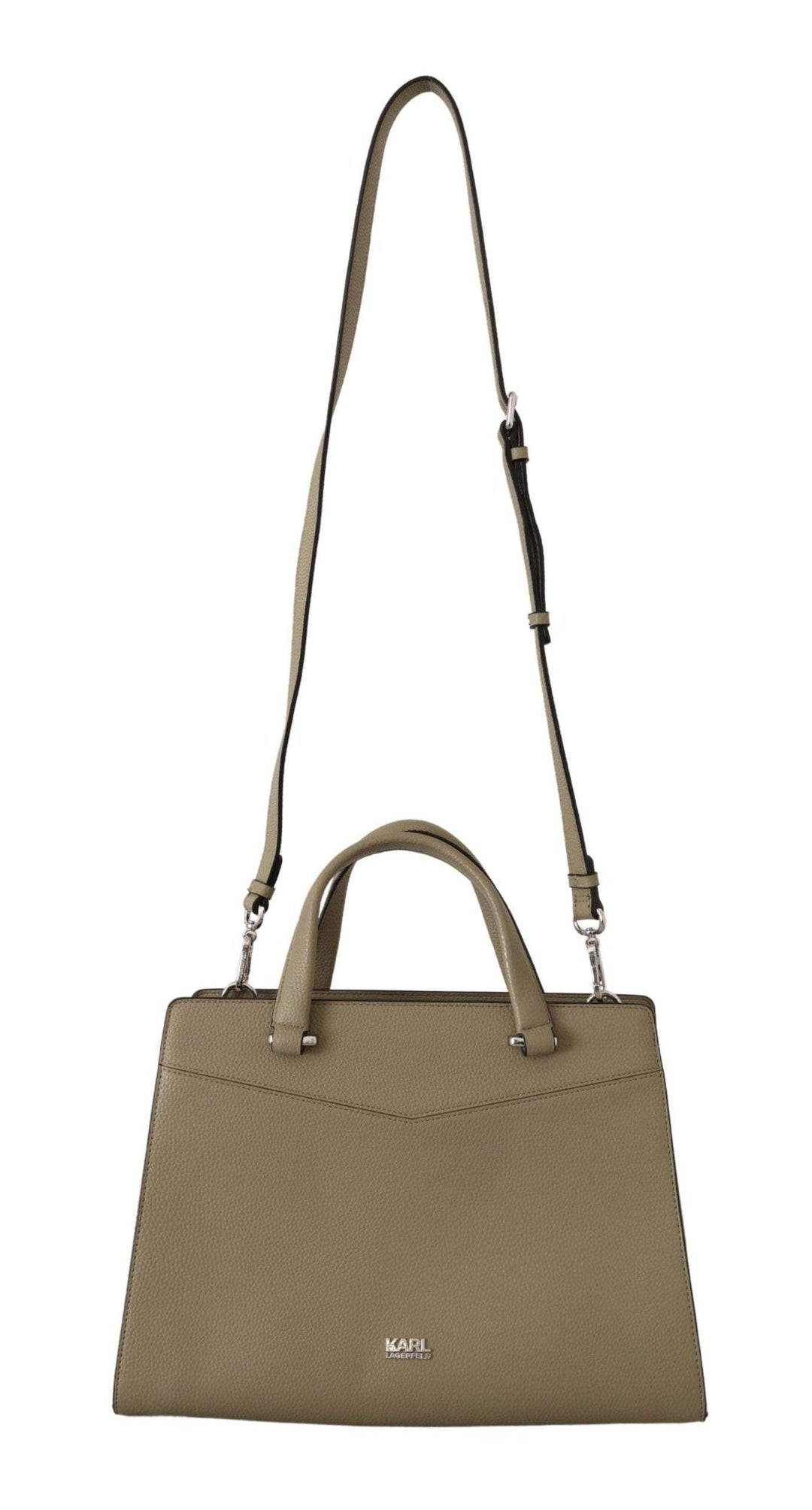 Karl Lagerfeld Sage Green Leather Tote Bag feed-1, Green, Handbags - New Arrivals, Karl Lagerfeld, Shoulder Bags - Women - Bags, Tote Bags - Women - Bags, Women - New Arrivals at SEYMAYKA