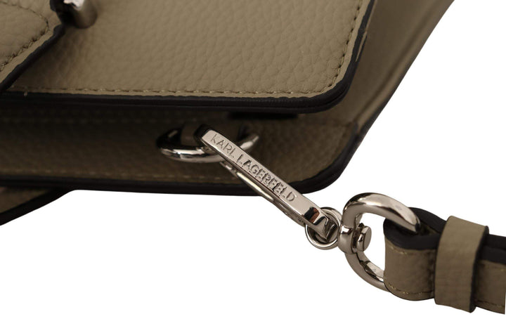 Karl Lagerfeld Sage Green Leather Tote Bag feed-1, Green, Handbags - New Arrivals, Karl Lagerfeld, Shoulder Bags - Women - Bags, Tote Bags - Women - Bags, Women - New Arrivals at SEYMAYKA