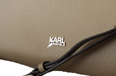 Karl Lagerfeld Sage Green Leather Tote Bag feed-1, Green, Handbags - New Arrivals, Karl Lagerfeld, Shoulder Bags - Women - Bags, Tote Bags - Women - Bags, Women - New Arrivals at SEYMAYKA