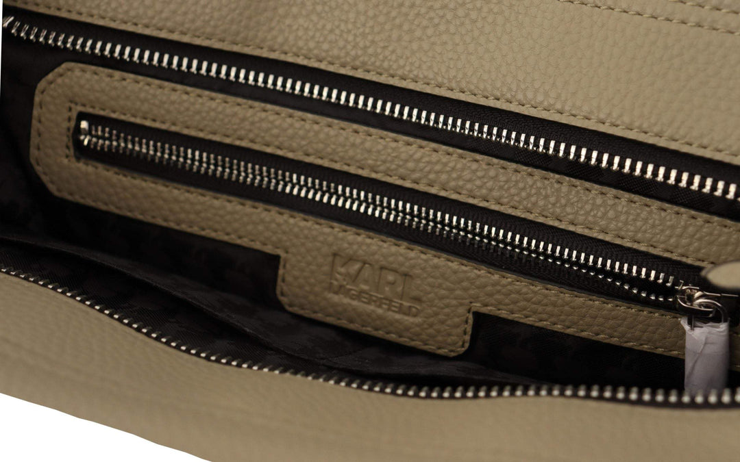 Karl Lagerfeld Sage Green Leather Tote Bag feed-1, Green, Handbags - New Arrivals, Karl Lagerfeld, Shoulder Bags - Women - Bags, Tote Bags - Women - Bags, Women - New Arrivals at SEYMAYKA