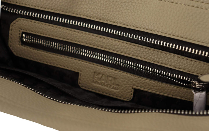 Karl Lagerfeld Sage Green Leather Tote Bag feed-1, Green, Handbags - New Arrivals, Karl Lagerfeld, Shoulder Bags - Women - Bags, Tote Bags - Women - Bags, Women - New Arrivals at SEYMAYKA