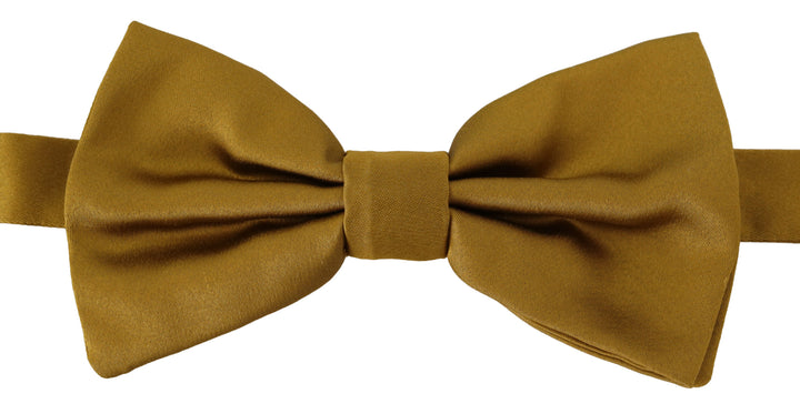 Dolce & Gabbana Yellow Mustard 100% Silk Butterfly Papillon Tie