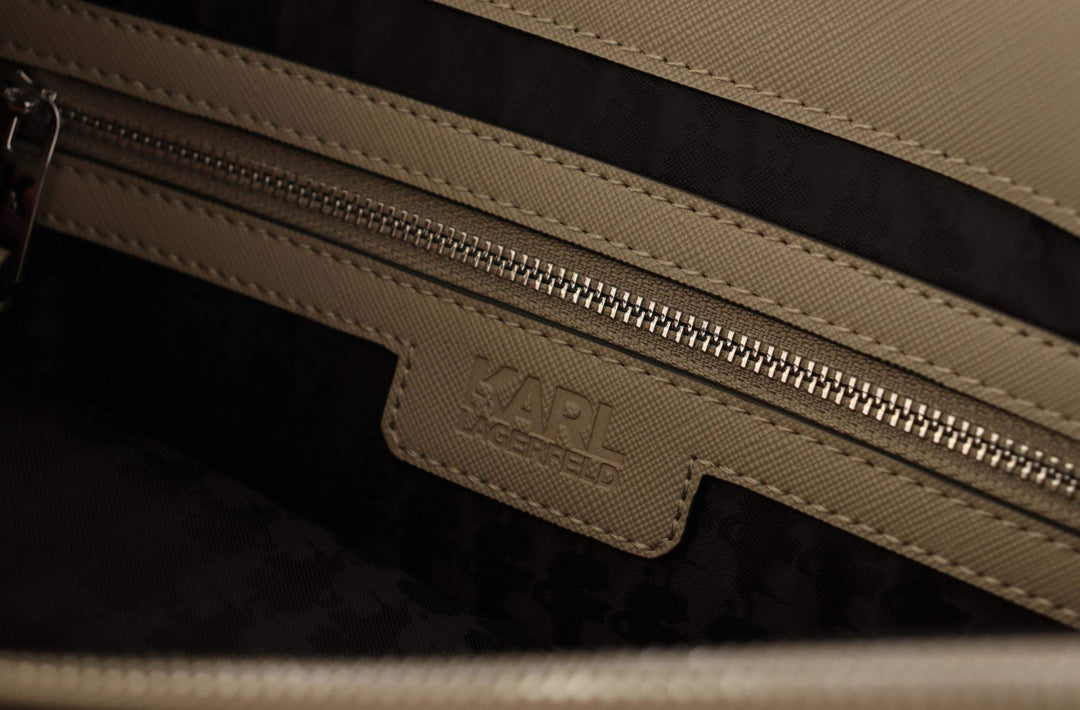 Karl Lagerfeld Sage Green Polyurethane Tote Shoulder Bag feed-1, Green, Handbags - New Arrivals, Karl Lagerfeld, Shoulder Bags - Women - Bags, Tote Bags - Women - Bags, Women - New Arrivals at SEYMAYKA