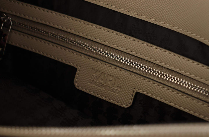 Karl Lagerfeld Sage Green Polyurethane Tote Shoulder Bag feed-1, Green, Handbags - New Arrivals, Karl Lagerfeld, Shoulder Bags - Women - Bags, Tote Bags - Women - Bags, Women - New Arrivals at SEYMAYKA