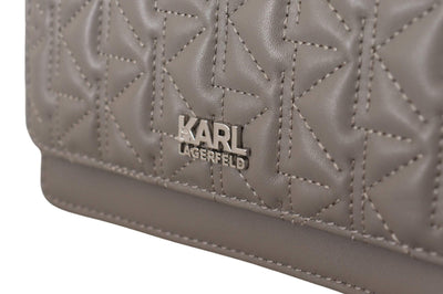 Karl Lagerfeld Light Grey Leather Crossbody Bag Crossbody Bags - Women - Bags, feed-1, Grey, Handbags - New Arrivals, Karl Lagerfeld, Shoulder Bags - Women - Bags, Women - New Arrivals at SEYMAYKA
