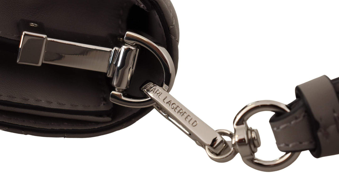 Karl Lagerfeld Light Grey Leather Crossbody Bag Crossbody Bags - Women - Bags, feed-1, Grey, Handbags - New Arrivals, Karl Lagerfeld, Shoulder Bags - Women - Bags, Women - New Arrivals at SEYMAYKA