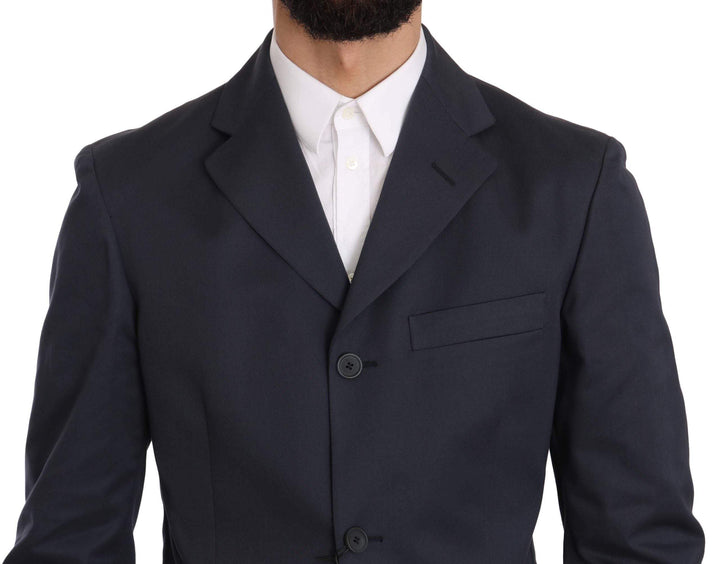 Romeo Gigli Two Piece 3 Button Cotton  Solid Suit #men, Blue, Catch, feed-agegroup-adult, feed-color-blue, feed-gender-male, feed-size-IT50 | L, Gender_Men, IT50 | L, Kogan, Men - New Arrivals, Romeo Gigli, Suits - Men - Clothing at SEYMAYKA