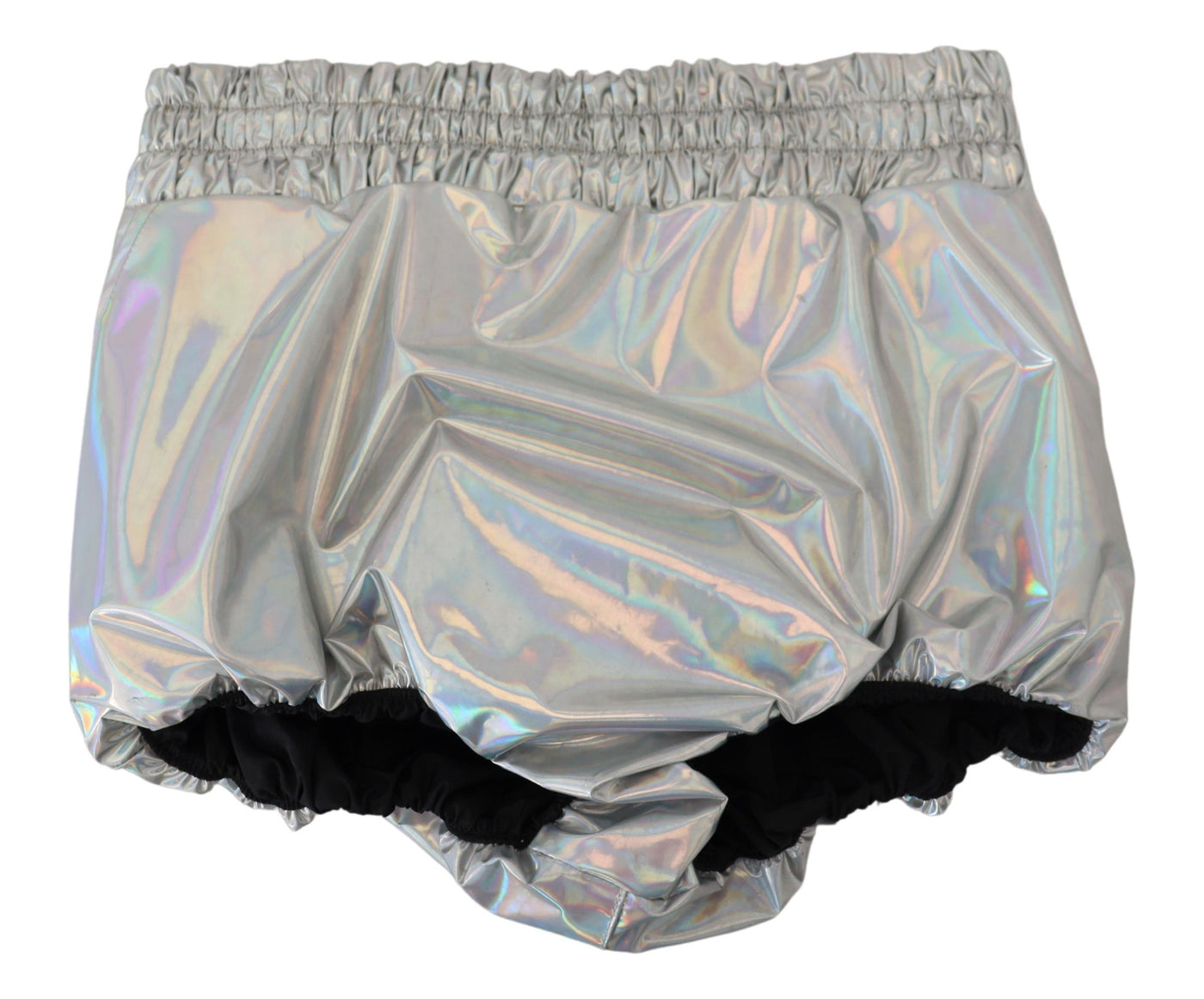 Silver Holographic High Waist Hot Pants Shorts