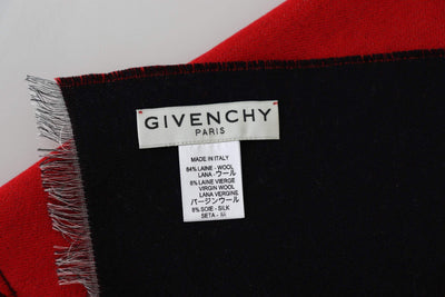 GIVENCHY Red Black Wool Unisex Winter Warm Scarf Wrap Shawl #women, Accessories - New Arrivals, feed-agegroup-adult, feed-color-red, feed-gender-female, feed-size-58 cm|M, feed-size-OS, Gender_Women, GIVENCHY, Red, Scarves - Men - Accessories, Scarves - Women - Accessories at SEYMAYKA