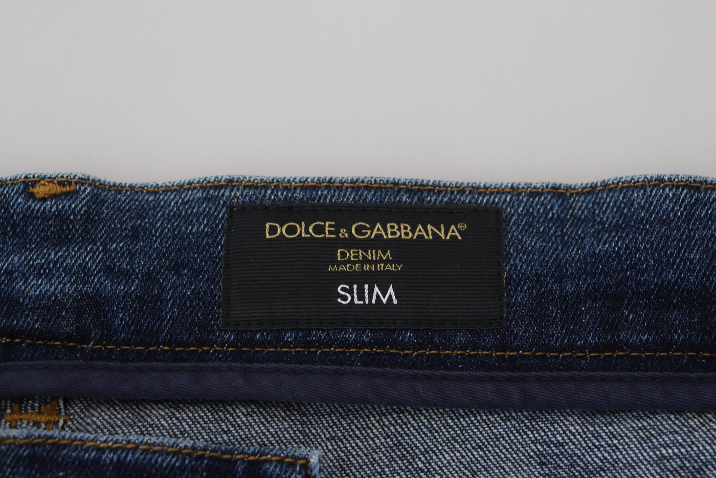 Dolce & Gabbana Blue Tattered Cotton Stretch Slim Denim Jeans
