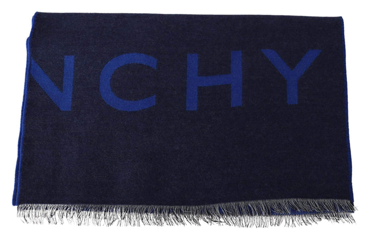 GIVENCHY Blue Wool Unisex Winter Warm  Scarf Wrap Shawl #women, Accessories - New Arrivals, Blue, feed-agegroup-adult, feed-color-blue, feed-gender-female, feed-size-58 cm|M, feed-size-OS, Gender_Women, GIVENCHY, Scarves - Men - Accessories, Scarves - Women - Accessories at SEYMAYKA