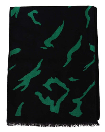 GIVENCHY Black Green Wool  Unisex Winter Warm Scarf Wrap Shawl #women, Accessories - New Arrivals, Black, feed-agegroup-adult, feed-color-black, feed-gender-female, feed-size-58 cm|M, feed-size-OS, Gender_Women, GIVENCHY, Scarves - Men - Accessories, Scarves - Women - Accessories at SEYMAYKA