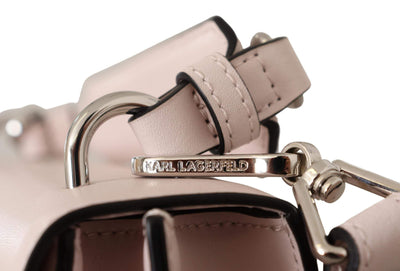 Karl Lagerfeld Light Pink Leather Shoulder Bag Crossbody Bags - Women - Bags, feed-1, Handbags - New Arrivals, Karl Lagerfeld, Pink, Shoulder Bags - Women - Bags, Women - New Arrivals at SEYMAYKA