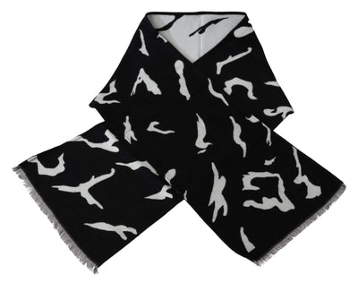 GIVENCHY Black White Wool Unisex Winter Warm Scarf Wrap Shawl #women, Accessories - New Arrivals, Black/White, feed-agegroup-adult, feed-color-black, feed-color-white, feed-gender-female, feed-size-58 cm|M, feed-size-OS, Gender_Women, GIVENCHY, Scarves - Men - Accessories, Scarves - Women - Accessories at SEYMAYKA