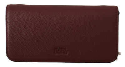 Karl Lagerfeld Wine Leather Evening Clutch Bag Brown, Clutch Bags - Women - Bags, feed-1, Handbags - New Arrivals, Karl Lagerfeld, Shoulder Bags - Women - Bags, Women - New Arrivals at SEYMAYKA