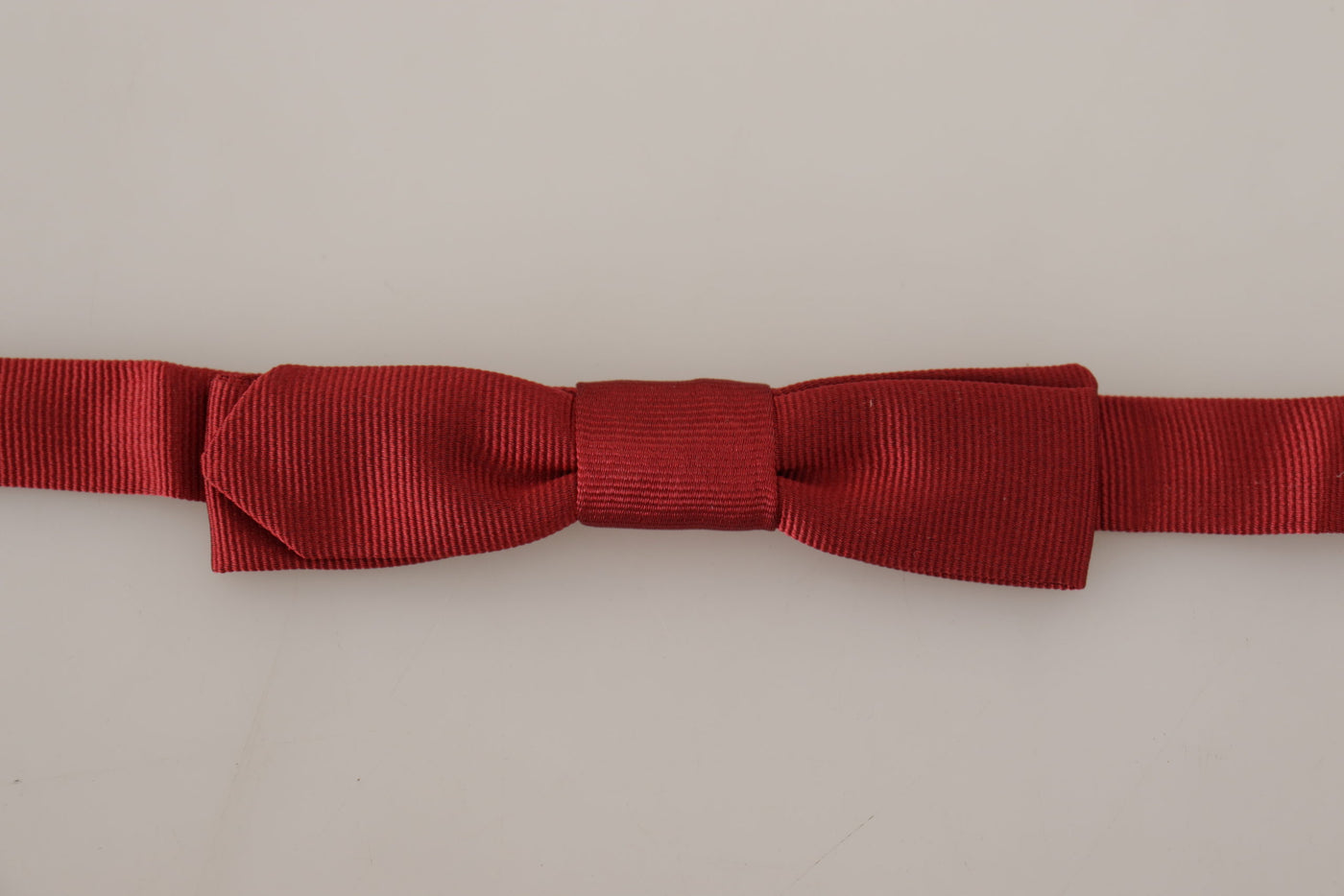 Dolce & Gabbana Red 100% Silk Slim Adjustable Neck Papillon Bow Tie