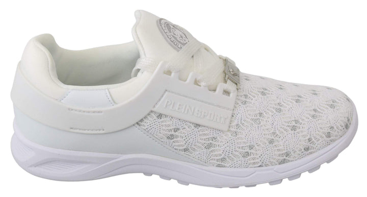 Philipp Plein White Polyester Casual Sneakers Shoes #women, EU37/US6.5, feed-agegroup-adult, feed-color-White, feed-gender-female, Philipp Plein, Shoes - New Arrivals, Sneakers - Women - Shoes, White at SEYMAYKA