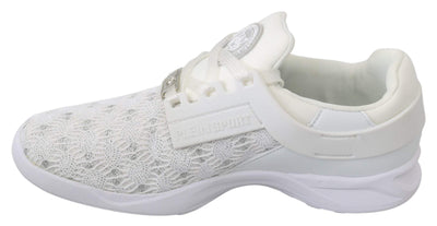 Philipp Plein White Polyester Casual Sneakers Shoes #women, EU37/US6.5, feed-agegroup-adult, feed-color-White, feed-gender-female, Philipp Plein, Shoes - New Arrivals, Sneakers - Women - Shoes, White at SEYMAYKA