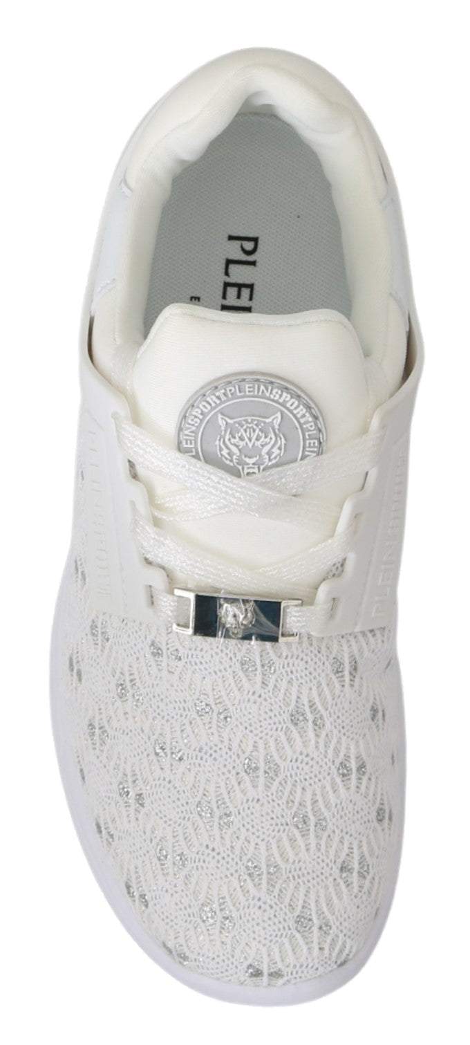 Philipp Plein White Polyester Casual Sneakers Shoes #women, EU37/US6.5, feed-agegroup-adult, feed-color-White, feed-gender-female, Philipp Plein, Shoes - New Arrivals, Sneakers - Women - Shoes, White at SEYMAYKA