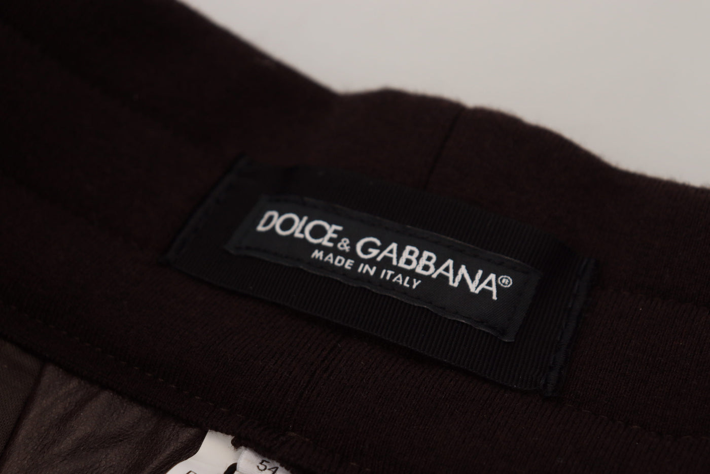 Dolce & Gabbana Brown Solid  Drawstring Jogger Pants