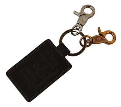 Dolce & Gabbana Green Leather Ring Hook Logo Unisex Keychain #men, Black, Dolce & Gabbana, feed-agegroup-adult, feed-color-Black, feed-gender-male, Keychains - Men - Accessories at SEYMAYKA