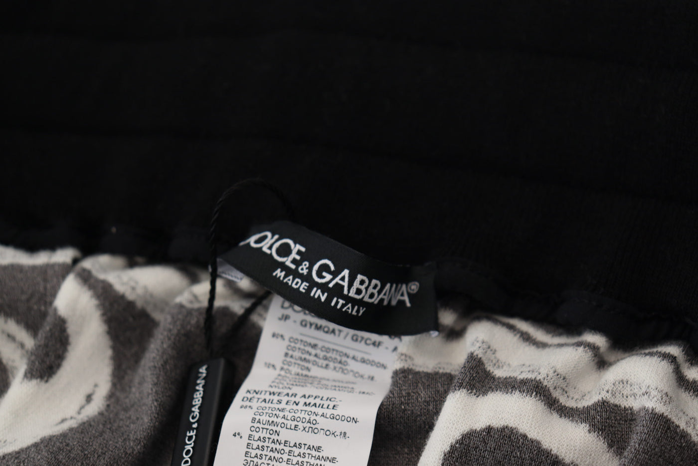 Dolce & Gabbana Black Cotton Heritage Sweatpants Jogging Pants