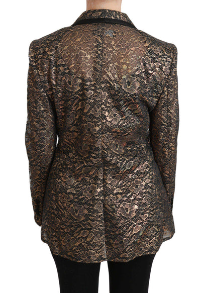 Dolce & Gabbana  Gold Black Lace Blazer Coat Floral Jacket #women, Brand_Dolce & Gabbana, Catch, Dolce & Gabbana, feed-agegroup-adult, feed-color-gold, feed-gender-female, feed-size-IT44|L, Gender_Women, Gold, IT44|L, Jackets & Coats - Women - Clothing, Kogan, Women - New Arrivals at SEYMAYKA