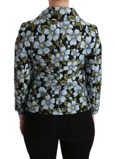 Dolce & Gabbana Multicolor Floral Blazer Coat Polyester Jacket #women, Black, Brand_Dolce & Gabbana, Catch, Dolce & Gabbana, feed-agegroup-adult, feed-color-black, feed-gender-female, feed-size-IT40|S, feed-size-IT44|L, Gender_Women, IT40|S, IT44|L, Jackets & Coats - Women - Clothing, Kogan, Women - New Arrivals at SEYMAYKA