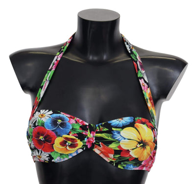 Dolce & Gabbana Multicolor Floral Print Swimwear Bikini Tops #women, Dolce & Gabbana, feed-agegroup-adult, feed-gender-female, IT1 | XS, Multicolor, Swimwear - Women - Clothing, Women - New Arrivals at SEYMAYKA