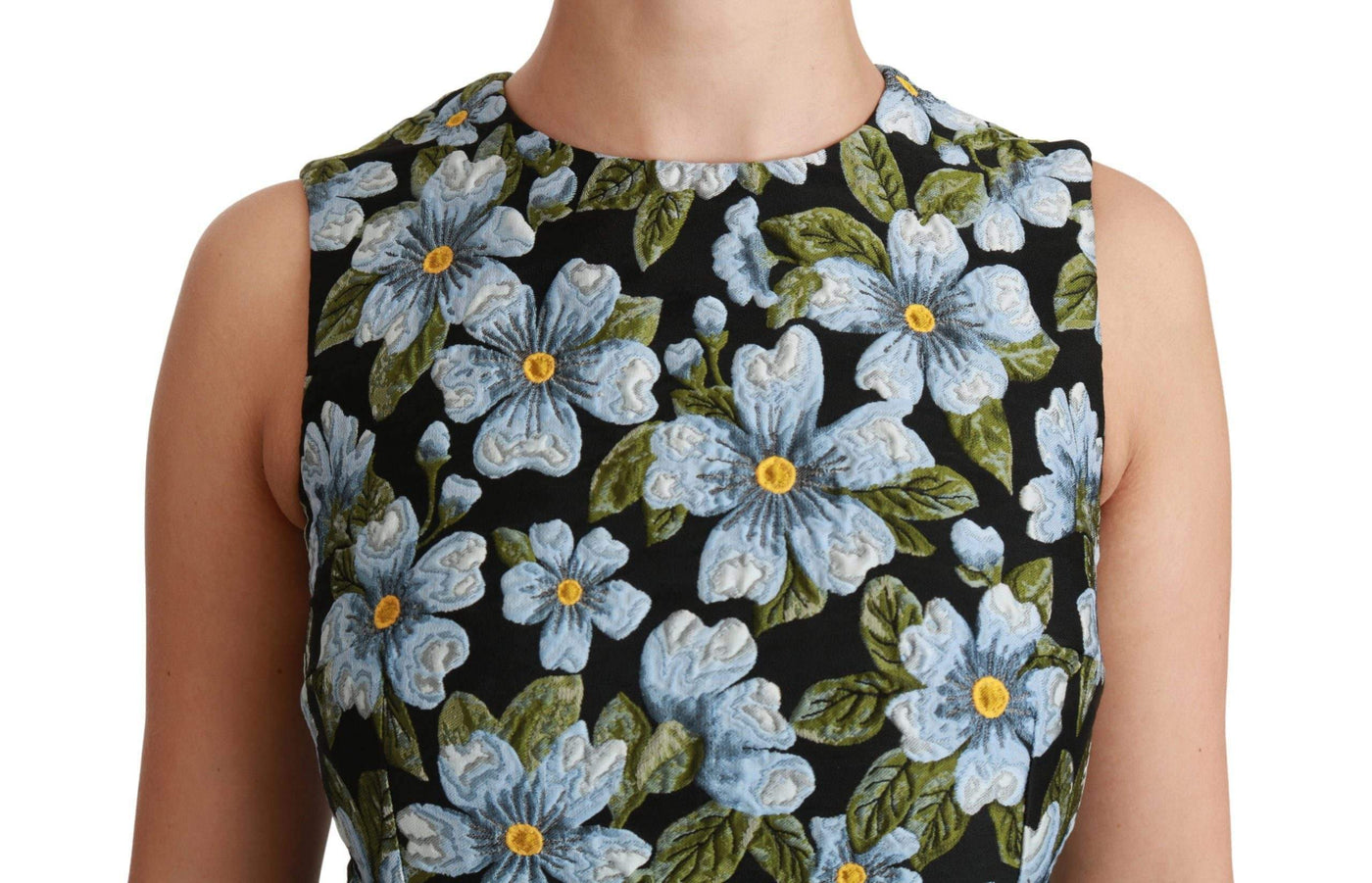 Dolce & Gabbana  Blue Floral Brocade Gown Shift Dress #women, Brand_Dolce & Gabbana, Catch, Clothing_Dress, Dolce & Gabbana, Dresses - Women - Clothing, feed-agegroup-adult, feed-color-multicolor, feed-gender-female, feed-size-IT36 | XS, feed-size-IT38 | S, feed-size-IT42|M, feed-size-IT46 | L, feed-size-IT48 | XL, Gender_Women, IT36 | XS, IT38 | S, IT42|M, IT46 | L, IT48 | XL, Kogan, Multicolor, Women - New Arrivals at SEYMAYKA