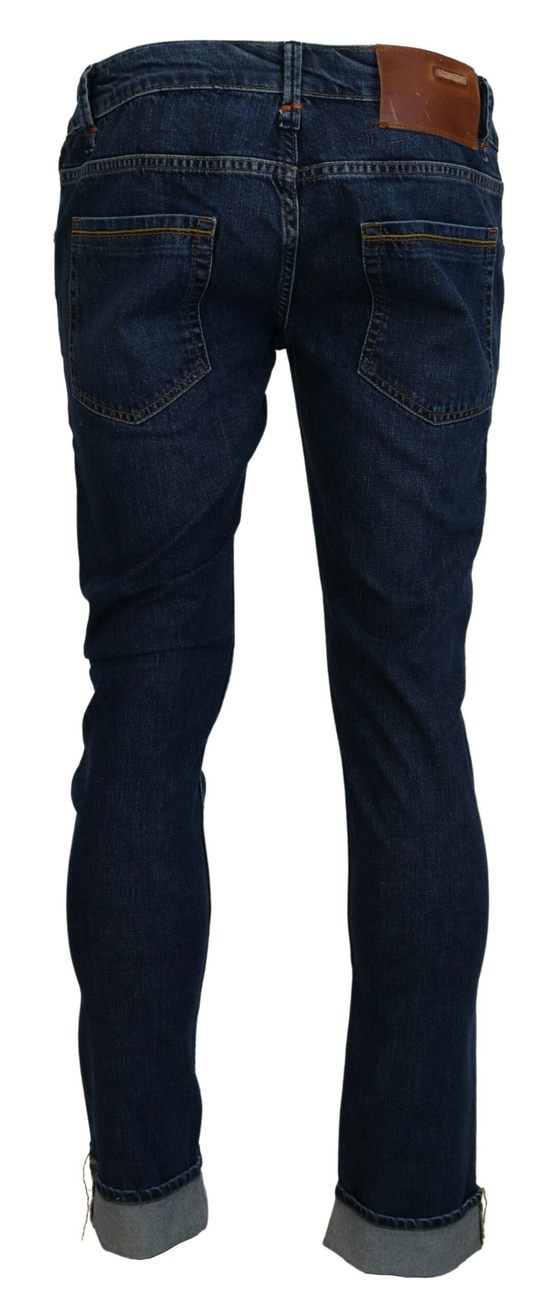 Acht Blue Cotton Tapered Slim Fit Men Casual Denim Jeans