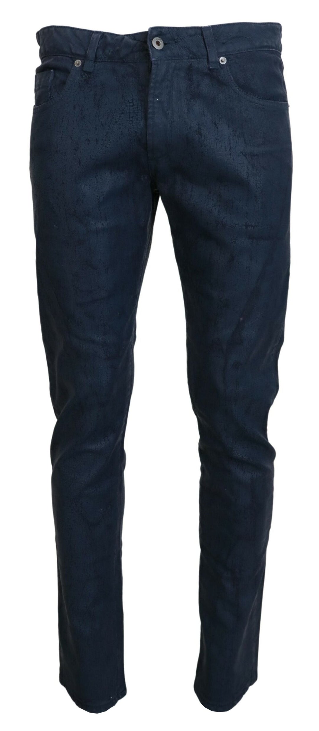 Exte Blue Cotton Tapered Slim Fit Men Casual Denim Jeans