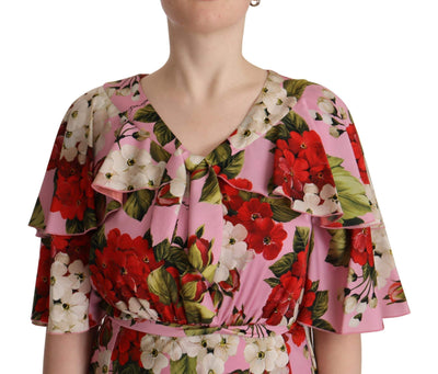 Dolce & Gabbana Pink Floral Silk Stretch Gown Maxi Dress Dolce & Gabbana, Dresses - Women - Clothing, feed-1, IT40|S, IT42|M, IT44|L, IT46|XL, IT50 | XXL, Pink at SEYMAYKA