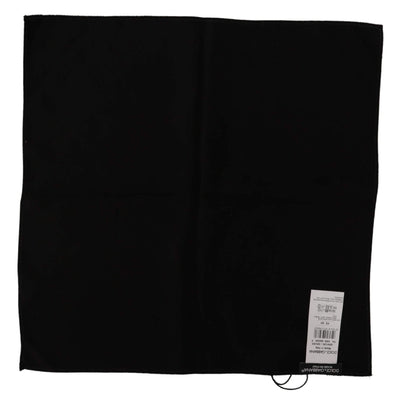 Dolce & Gabbana Black 100% Silk Square Handkerchief Scarf #men, Black, Dolce & Gabbana, feed-agegroup-adult, feed-color-Black, feed-gender-male, Scarves - Men - Accessories at SEYMAYKA