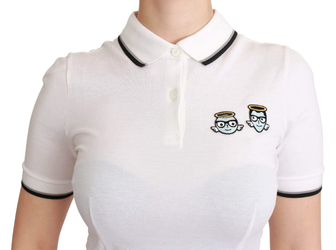 Dolce & Gabbana White Cotton Polo #dgfamily T-shirt #women, Brand_Dolce & Gabbana, Catch, Dolce & Gabbana, feed-agegroup-adult, feed-color-white, feed-gender-female, feed-size-IT36 | XS, feed-size-IT38 | S, feed-size-IT40|S, feed-size-IT46|XL, feed-size-IT48|XXL, Gender_Women, IT36 | XS, IT38 | S, IT40|S, IT42|M, IT44|L, IT46|XL, IT48|XXL, Kogan, Tops & T-Shirts - Women - Clothing, White, Women - New Arrivals at SEYMAYKA