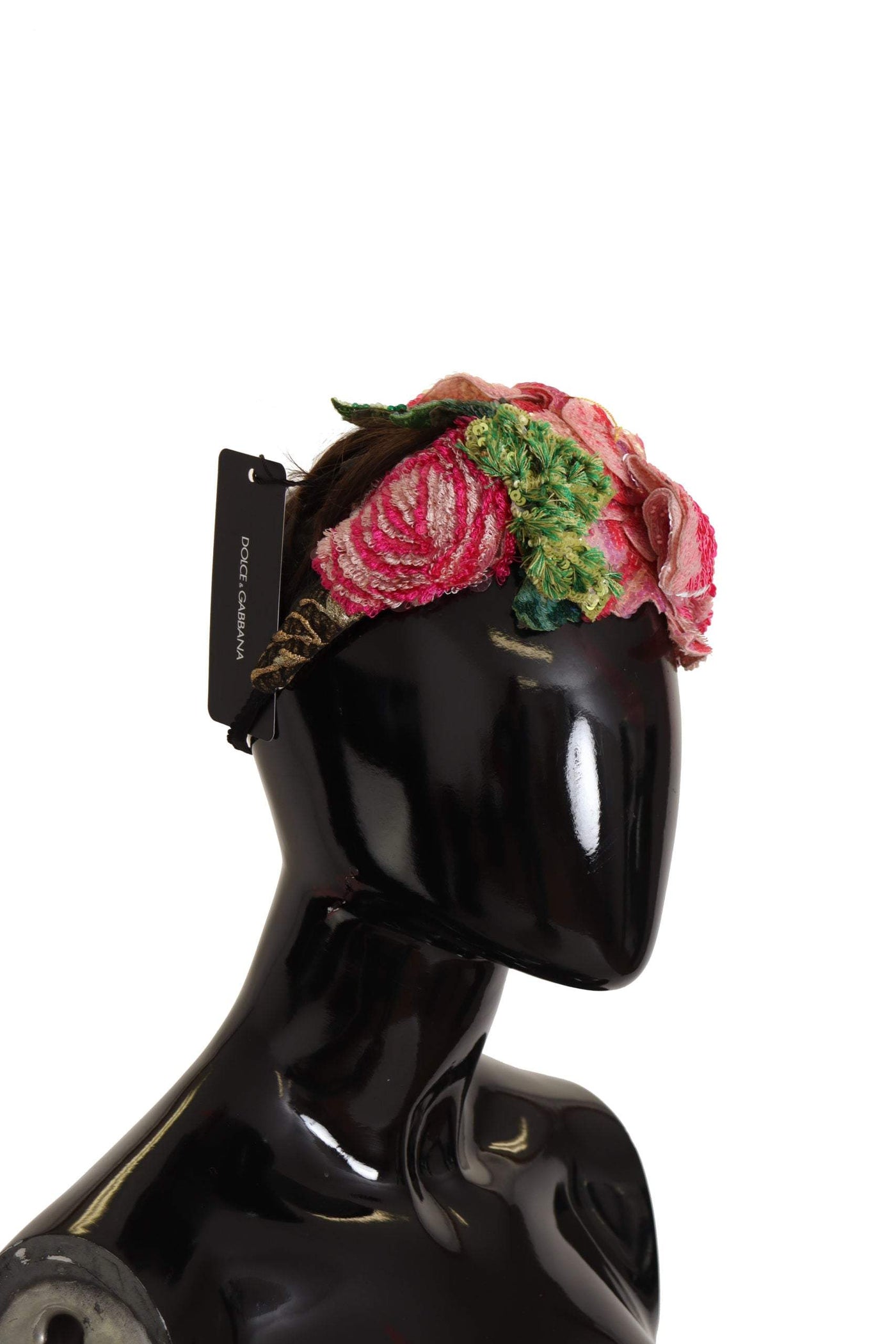 Dolce & Gabbana Multicolor Sequined Lurex Black Hair Headband Dolce & Gabbana, feed-1, Headbands - Women - Accessories, Multicolor at SEYMAYKA