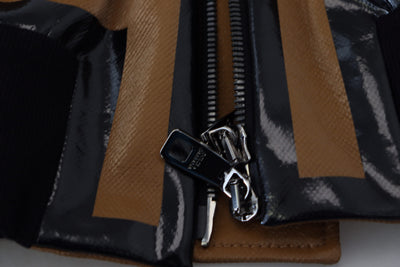 Dolce & Gabbana Dark Camel Cotton Full Zip Blouson Jacket