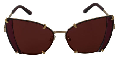 Dolce & Gabbana DG2214 Violet Women Cat Eye Mirrored Eyewear Sunglasses #women, Accessories - New Arrivals, Dolce & Gabbana, feed-agegroup-adult, feed-color-Gold, feed-gender-female, feed-size-OS, Gold, Sunglasses for Women - Sunglasses at SEYMAYKA