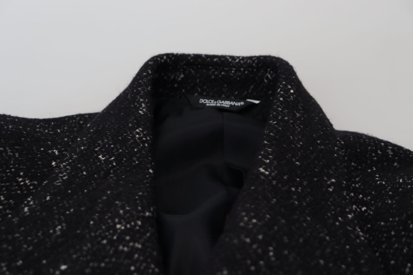 Dolce & Gabbana Black Wool Double Breasted Coat  Jacket