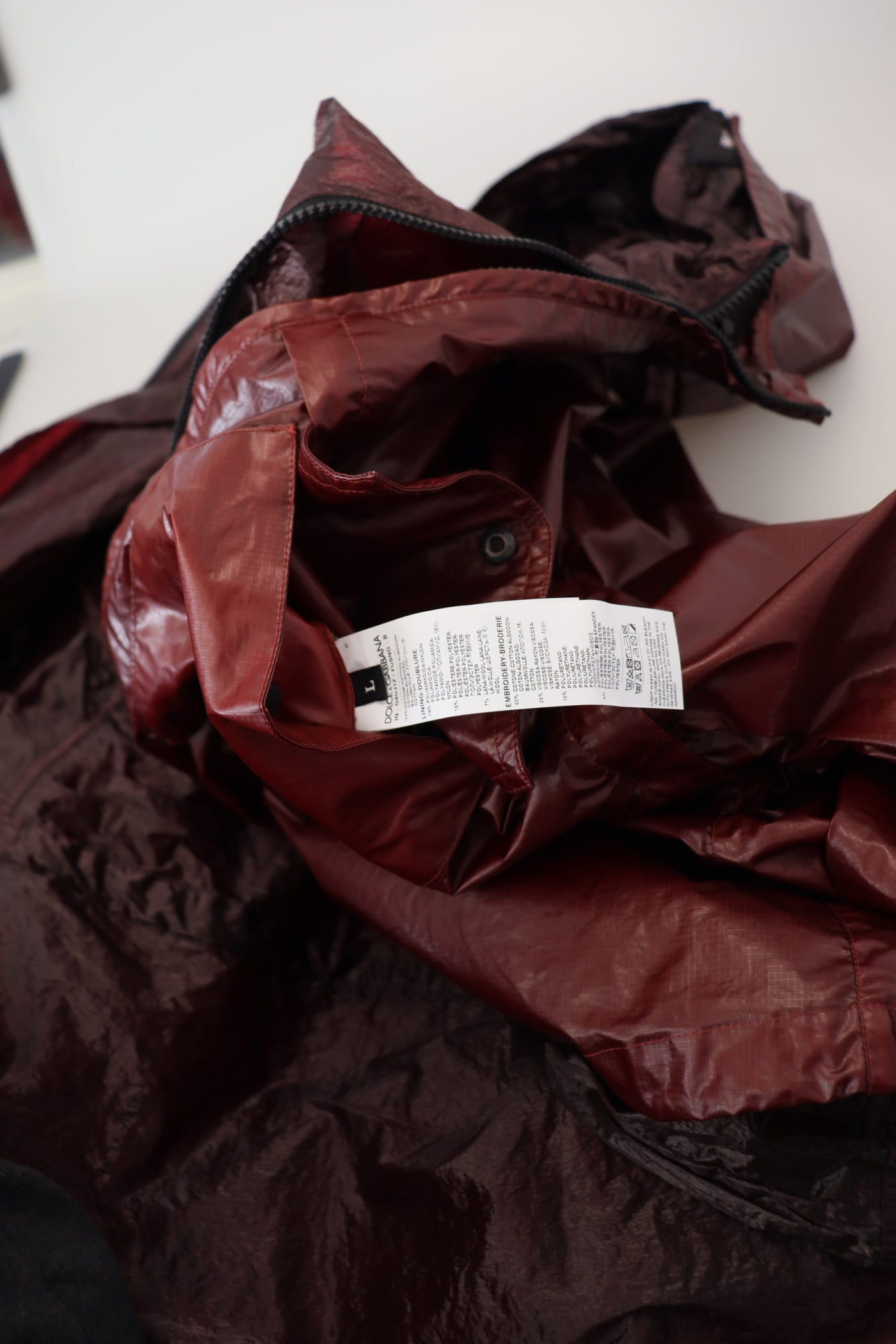 Dolce & Gabbana Bordeaux Cotton Hooded Full Zip Jacket
