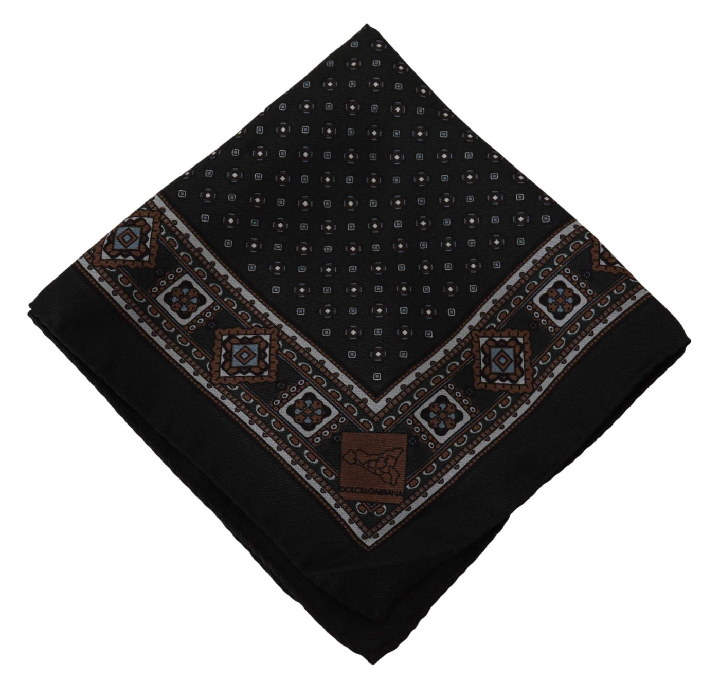 Dolce & Gabbana Black Silk Men Pocket Square Handkerchief Scarf #men, Black, Dolce & Gabbana, feed-agegroup-adult, feed-color-Black, feed-gender-male, Handkerchief - Men - Accessories at SEYMAYKA
