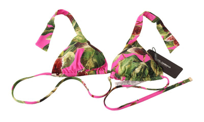 Dolce & Gabbana Pink Printed Nylon Swimsuit Bikini Top Swimwear Dolce & Gabbana, feed-1, IT2 | S, Pink, Swimwear - Women - Clothing at SEYMAYKA