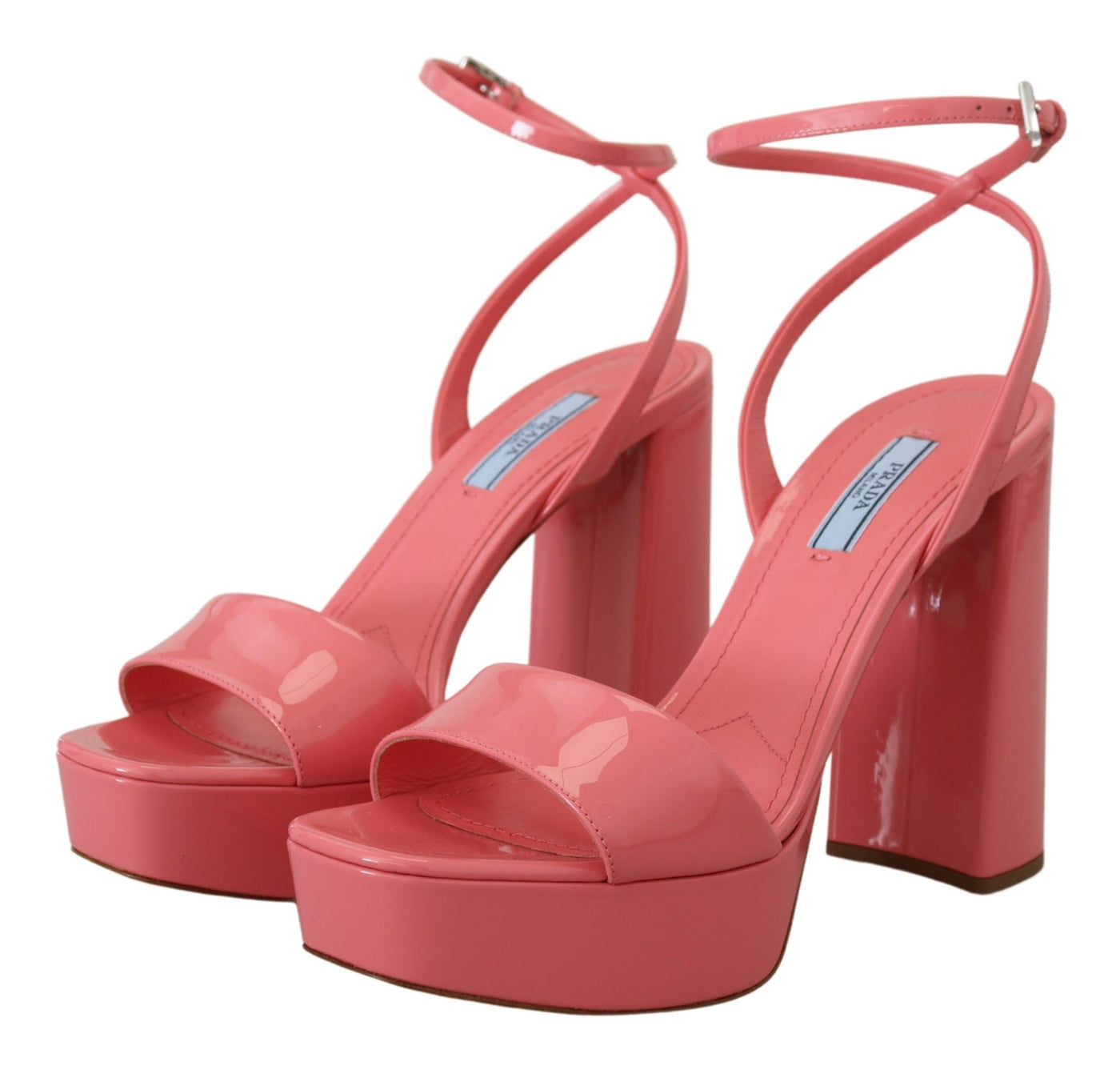 Pink Patent Sandals Ankle Strap Heels Sandal