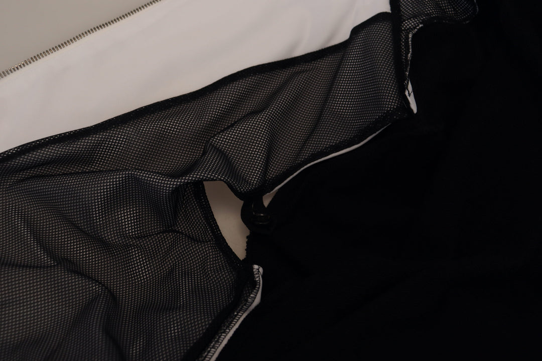 Dolce & Gabbana Black Polyester Hooded Full Zip Jacket