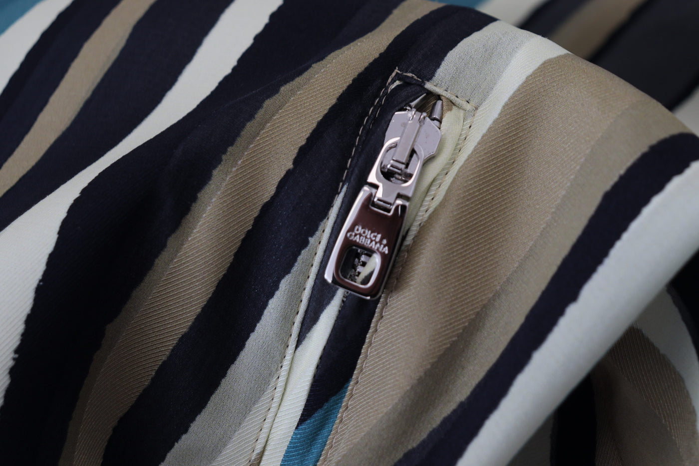 Dolce & Gabbana Multicolor Viscose Stripes Full Zip Jacket