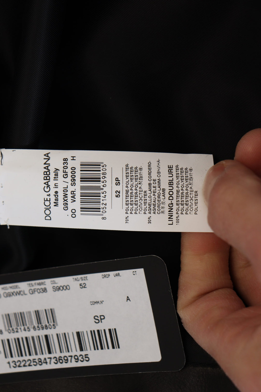 Dolce & Gabbana Black Houndstooth Polyester Bomber Jacket