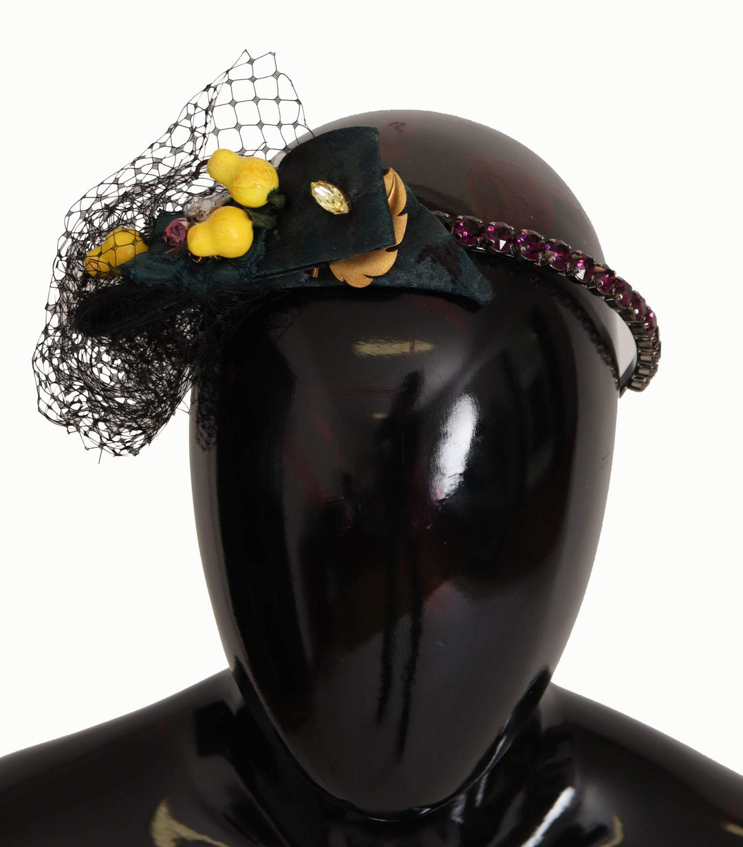 Dolce & Gabbana Purple Crystal Diadem Headband Lemons Sicily Tiara Black, Dolce & Gabbana, feed-1, Headbands - Women - Accessories at SEYMAYKA