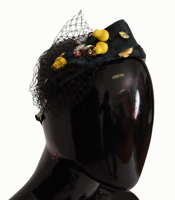 Dolce & Gabbana Purple Crystal Diadem Headband Lemons Sicily Tiara Black, Dolce & Gabbana, feed-1, Headbands - Women - Accessories at SEYMAYKA